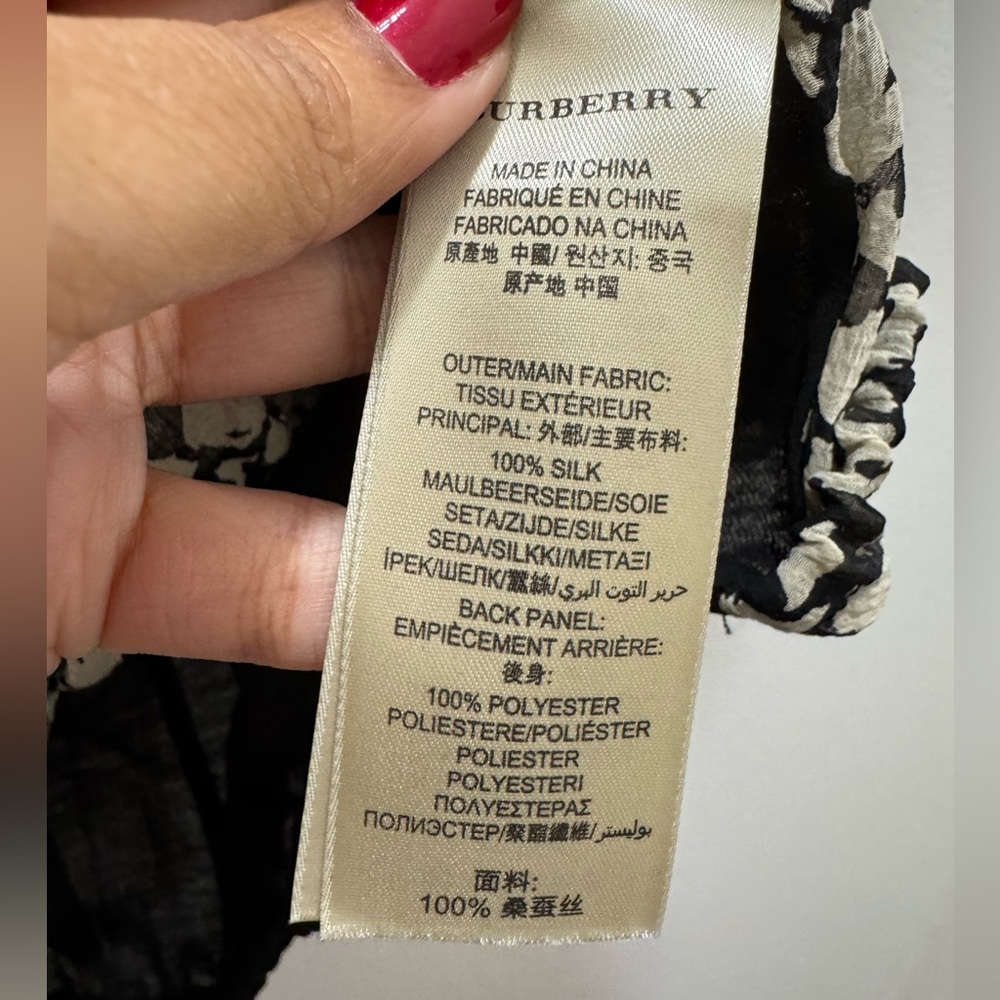 Burberry Brit Floral Silk Blouse XL - Picture 7 of 8
